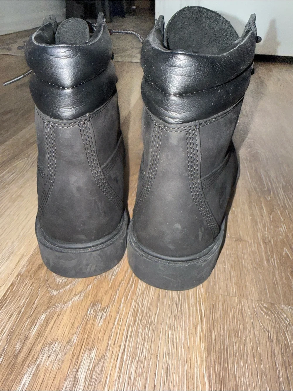 Timberland Black Lace-Up Nubuck Ankle Boots